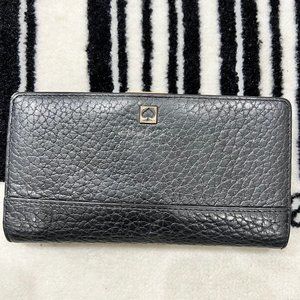 Kate Spade Lady Marmalade Leather Wallet Black Nude Beige